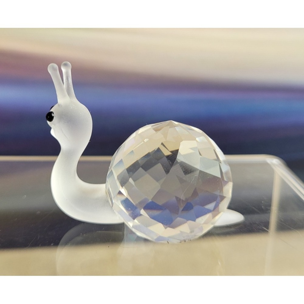 SWAROVSKI Snail Crystal/Frosted Smiling - with original box, Vintage - Picture 5 of 7